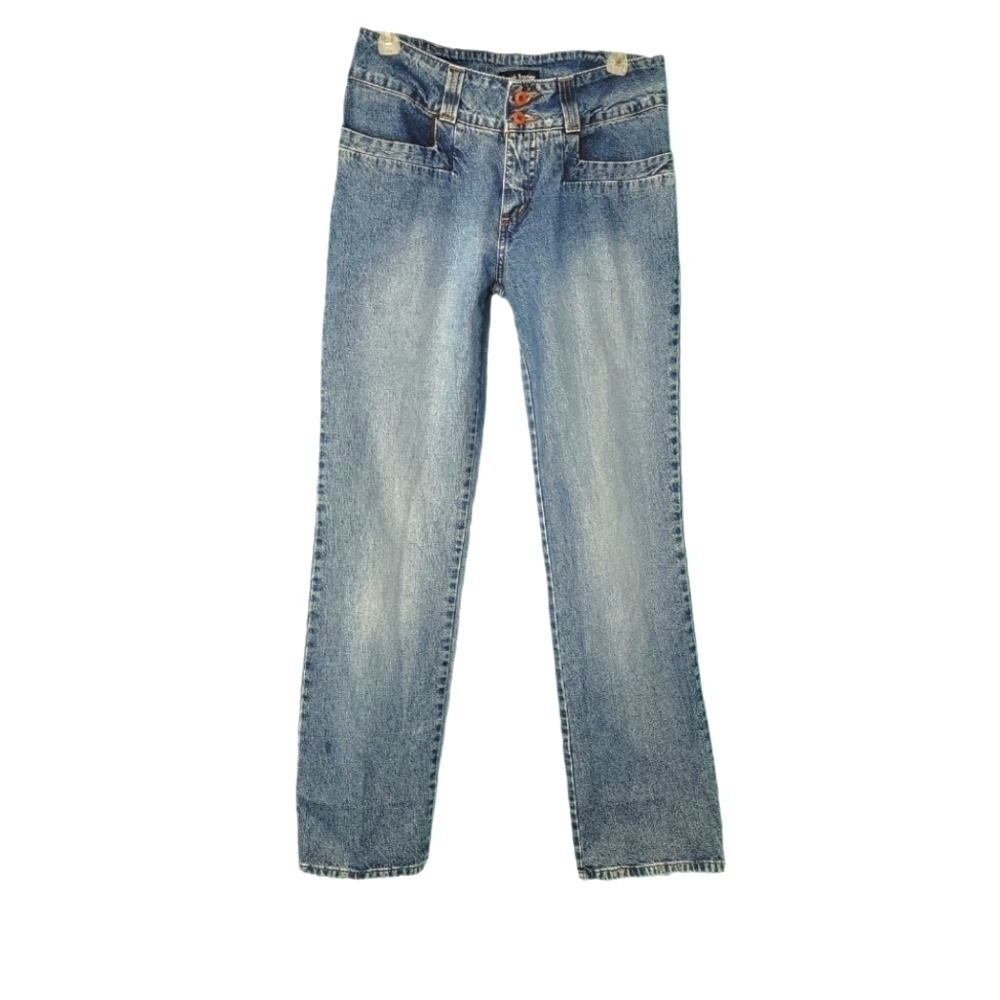 French Dressing 'Natural Fit' Straight Leg Midwash Mid-rise Women's Jeans Size 4